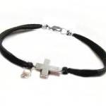 Silver Cross Bracelet Wire ..