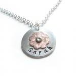 Riveted Hammered Flower Nec..