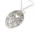 Flower Initial Necklace Per..