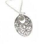 Flower Initial Necklace Per..