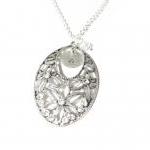 Flower Initial Necklace Per..