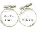 Men Cufflinks May the force be with you personalized keepsake gift for him guys Wedding father cuff links