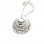 4 Hand Stamped Pendant 4 La..
