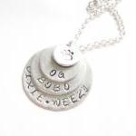 4 Hand Stamped Pendant 4 La..