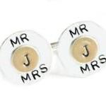 Two Tone Initial Cufflinks ..