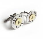 All my love Initial Cufflin..