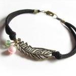 Open Leaf Wire Wrapped Brac..