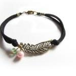 Open Leaf Wire Wrapped Brac..