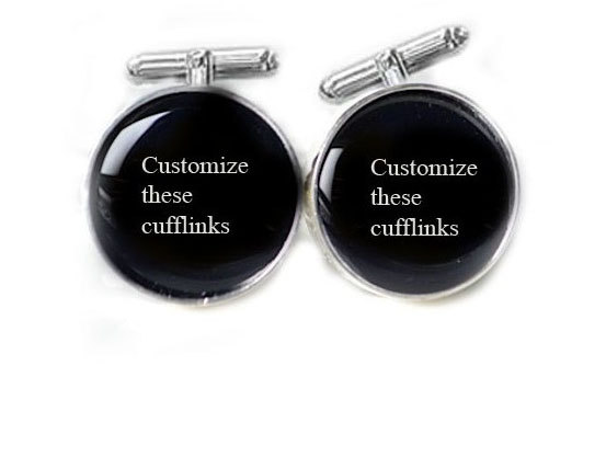 Men Cufflinks White personalized Wedding keepsake gift for him guys men father photo cuff links birthday anniversary