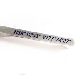 Tie Clip Latitude Longitude Personalized Groomsman Aluminum Men Father Gift Keepsake wedding Birthday