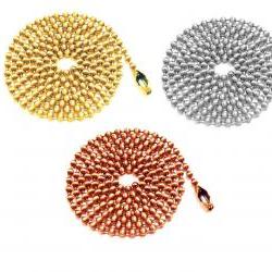 Qty 10 Ball Chain 18 inches jewelry supply findings 2.4mm connector Aluminum Brass Copper chains