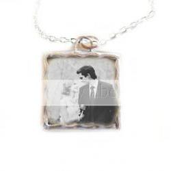 Photo Necklace Charm Customize Pendant Personalized Glass Custom Made Wedding Keepsake bridesmaids memorial Pet Birthday