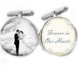 Wedding Photo Cufflinks Customize Your Photo Cufflinks personalized keepsake gift for him guys men father cuff links