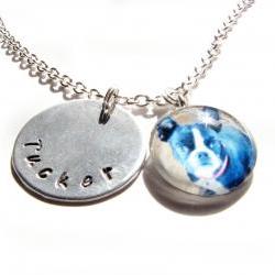 Custom Your Dog Pet Cat Hand Stamped dog name Necklace Customize to your pet or other dog pendant